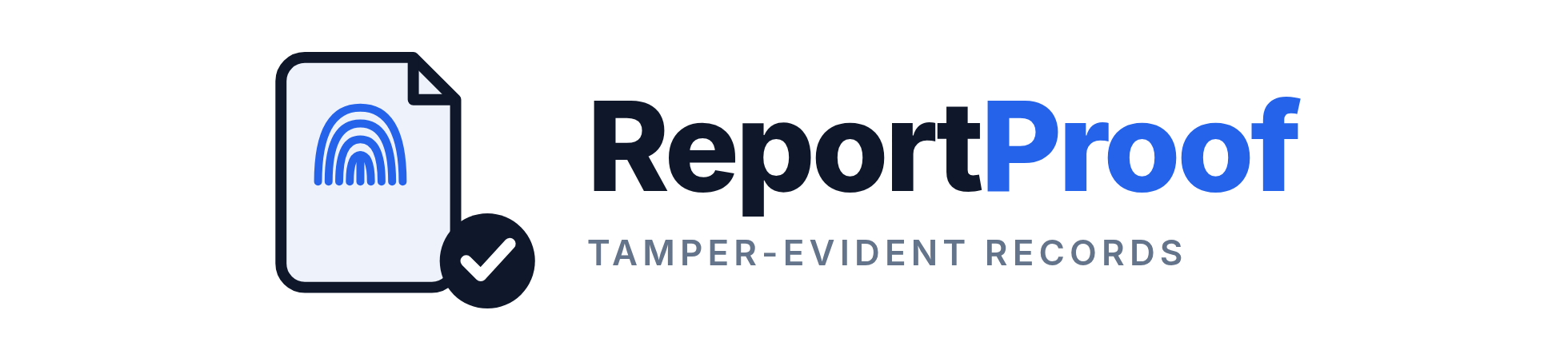 ReportProof — tamper-evident records